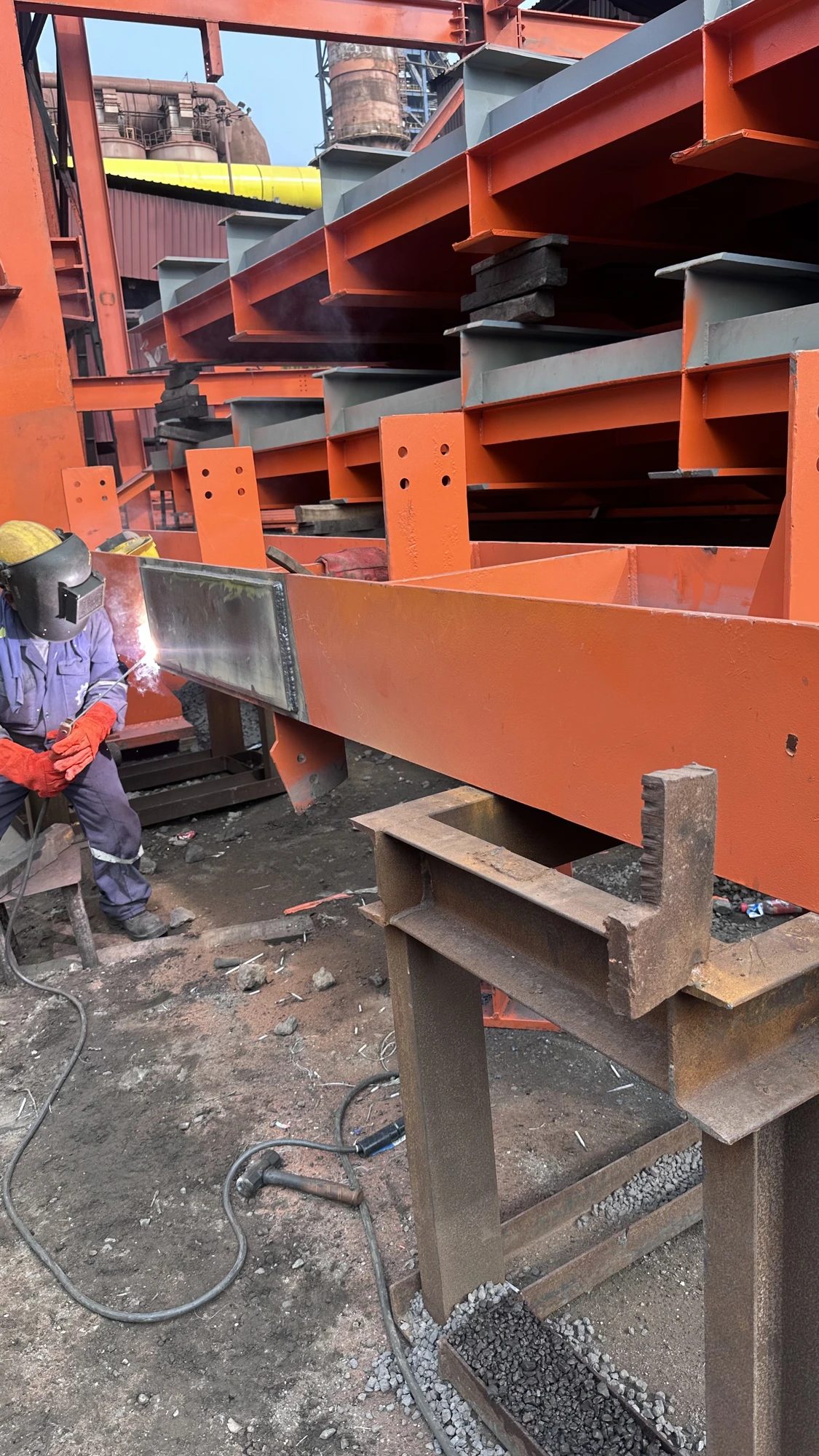 Industrial fabrication work in progress